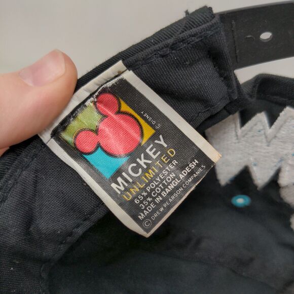 Mickey Unlimited Men's Snapback Hat Blue Black Adjustable Embroidered Logo - Picture 10 of 10